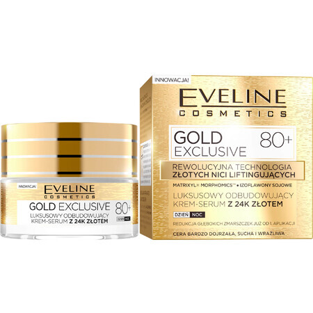 Eveline Gold Lift Expert regenerierende Creme-Serum 80+ mit 24 Karat Gold für Tag und Nacht 50ml