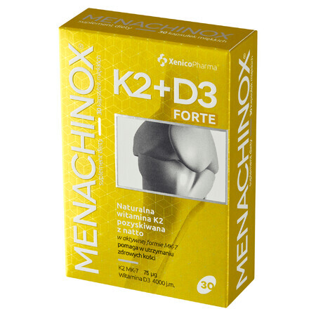 Menachinox K2 + D3 4000 IU Forte, 30 soft capsules