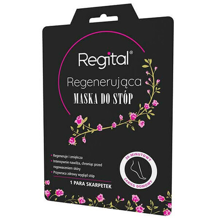 Equalan Regital, regenerating foot mask, socks, 1 pair