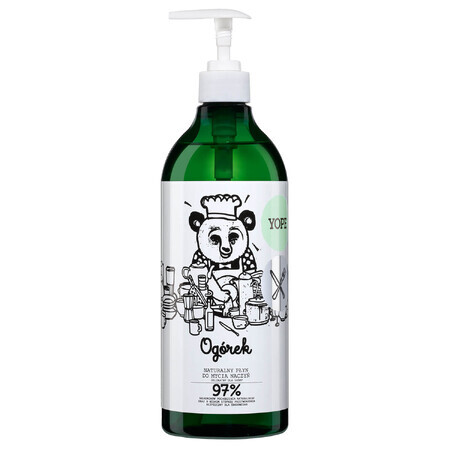 Yope Gurke Geschirrspülmittel 750ml - Hochwirksames Geschirrspülmittel mit erfrischendem Gurkenduft. Ideal für strahlend sauberes Geschirr.