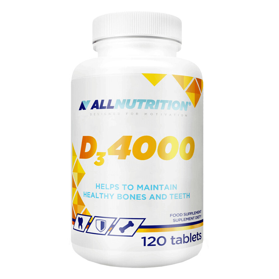 Allnutrition D3 4000, vitamina D 100 µg, 120 comprimate
