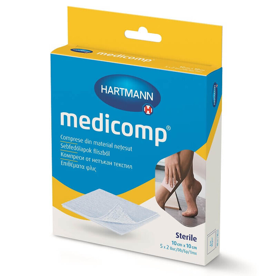 Sterile Medicomp-Boxen 10 x 10 cm, 5 x 2 Stück, Hartmann