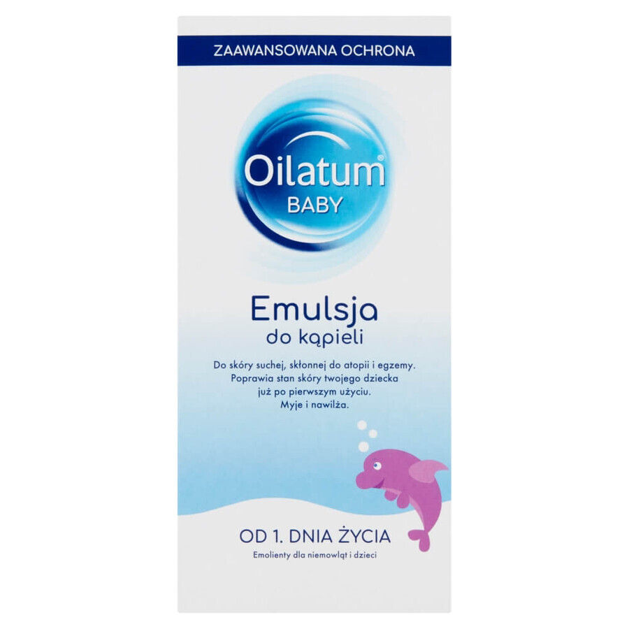 Oilatum Baby Advanced Protection, emulsie de baie din prima zi de viață, 150 ml