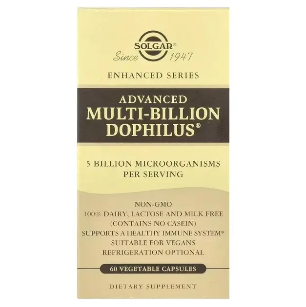 Solgar, Advanced Multi Billion Dophilus, 60 Kapseln - Langfristig!
