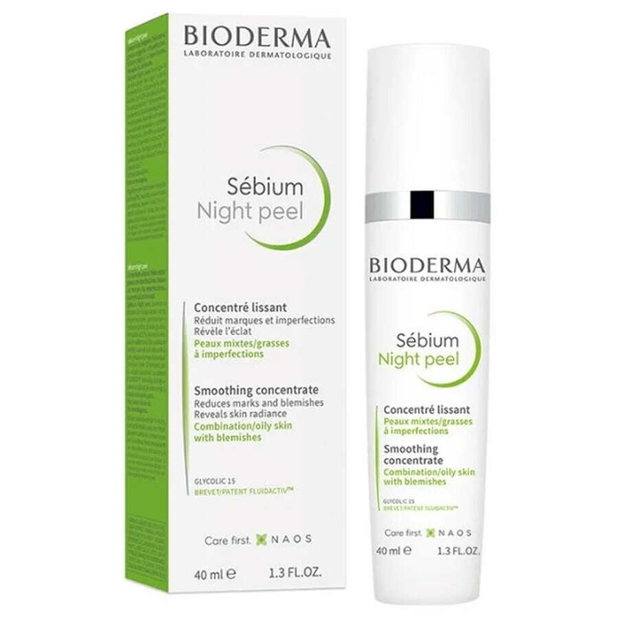 Bioderma Sebium Night Peel, Night peeling, 40 ml