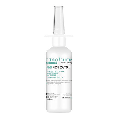 Nanobiotic Med Silver Nariz y Senos Paranasales, protección contra las infecciones, spray, 30 ml