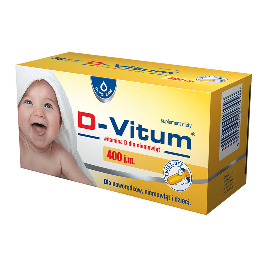 Vitamin D3 Supplement für Säuglinge - 90 Kapseln, 400 IE - Unterstützt die gesunde Entwicklung von Babys und Kleinkindern - Hergestellt in Deutschland