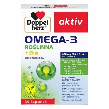 Doppelherz Aktiv Pflanzliches Omega-3, 30 Kapseln