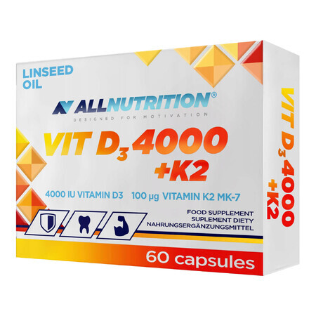 Allnutrition Vitamin D3 4000+ K2, 60 Kapseln