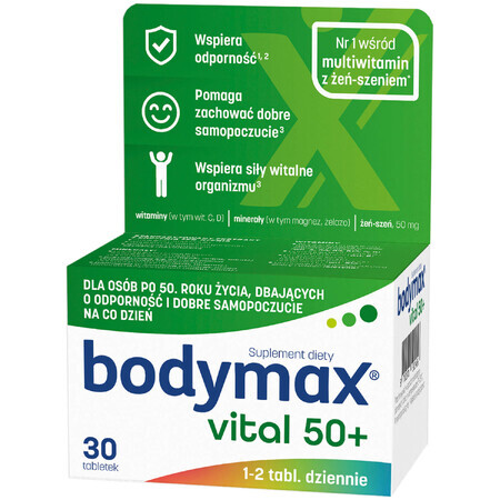 Bodymax Vital 50+, 30 comprimés