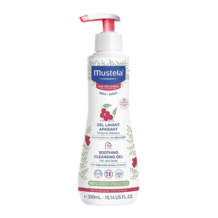 Mustela Bebe Enfant, Soothing cleansing gel for body and hair, from birth, 300 ml