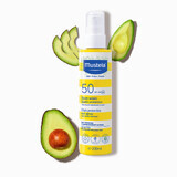 Mustela Sun Bebe Enfant-Famille, spray solar para cara y cuerpo, FPS 50, 200 ml