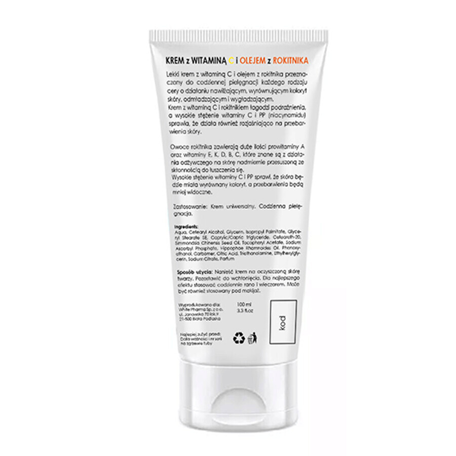 KosmoBio Gesichtscreme mit Vitamin C und Sanddornöl, 100ml