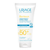 Uriage Bariesun, crème minérale visage et corps, peaux hypersensibles, avec intolérances, SPF 50+, 100 ml