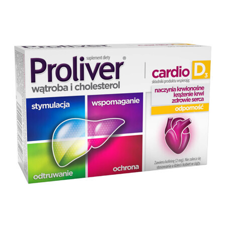 Proliver Cardio D3, 30 tabletek - Dugi termin wanoci!