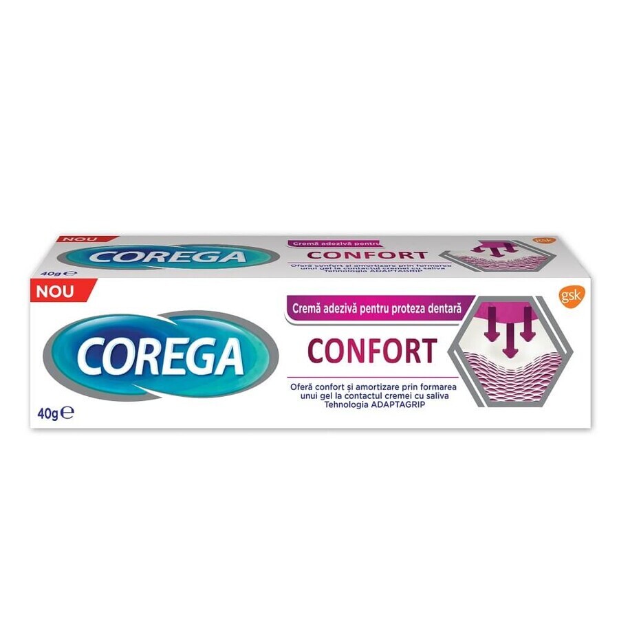 Crema adezivă pentru proteza dentară Corega Confort, 40g, Gsk