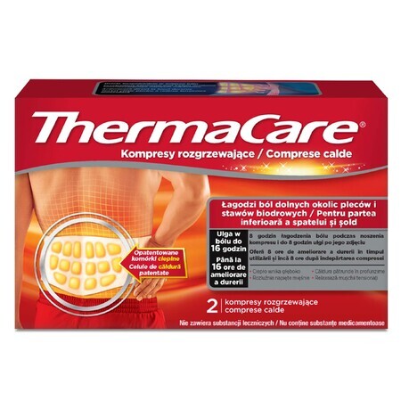 ThermaCare, Impacchi riscaldanti per schiena e fianchi, 2 pezzi - Lunga durata!