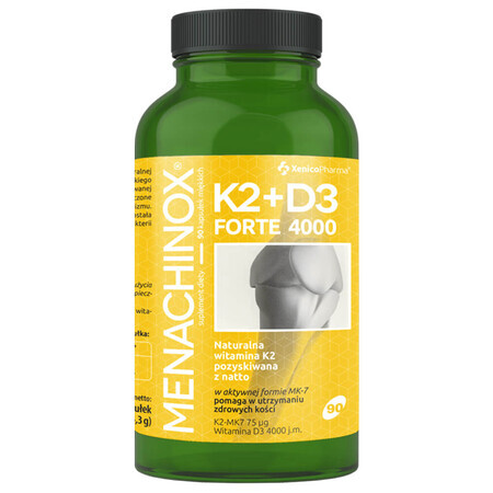 Vitamin K2 + D3 Komplex, 90 hochdosierte Kapseln.