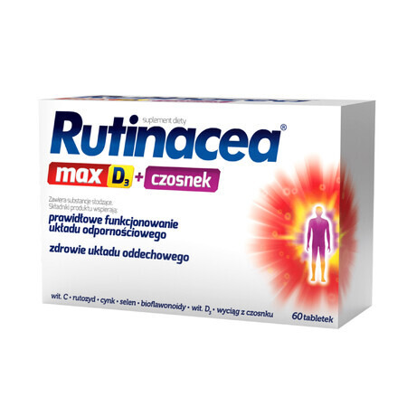 Rutinacea Max D3 + Knoblauch, 60 Tabletten - Langes Verfallsdatum!