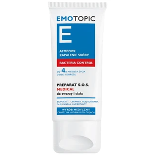 Emotopic Bakterienkontrollvorbereitung S.O.S. Medizinisches Gesichts- und Körperpflegeprodukt, 30 ml