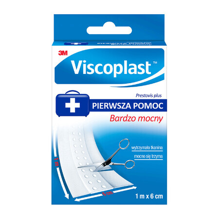 Viscoplast Prestovis Plus, tencuială de tăiere, extra rezistentă, albă, 1 m x 6 cm, 1 bucată