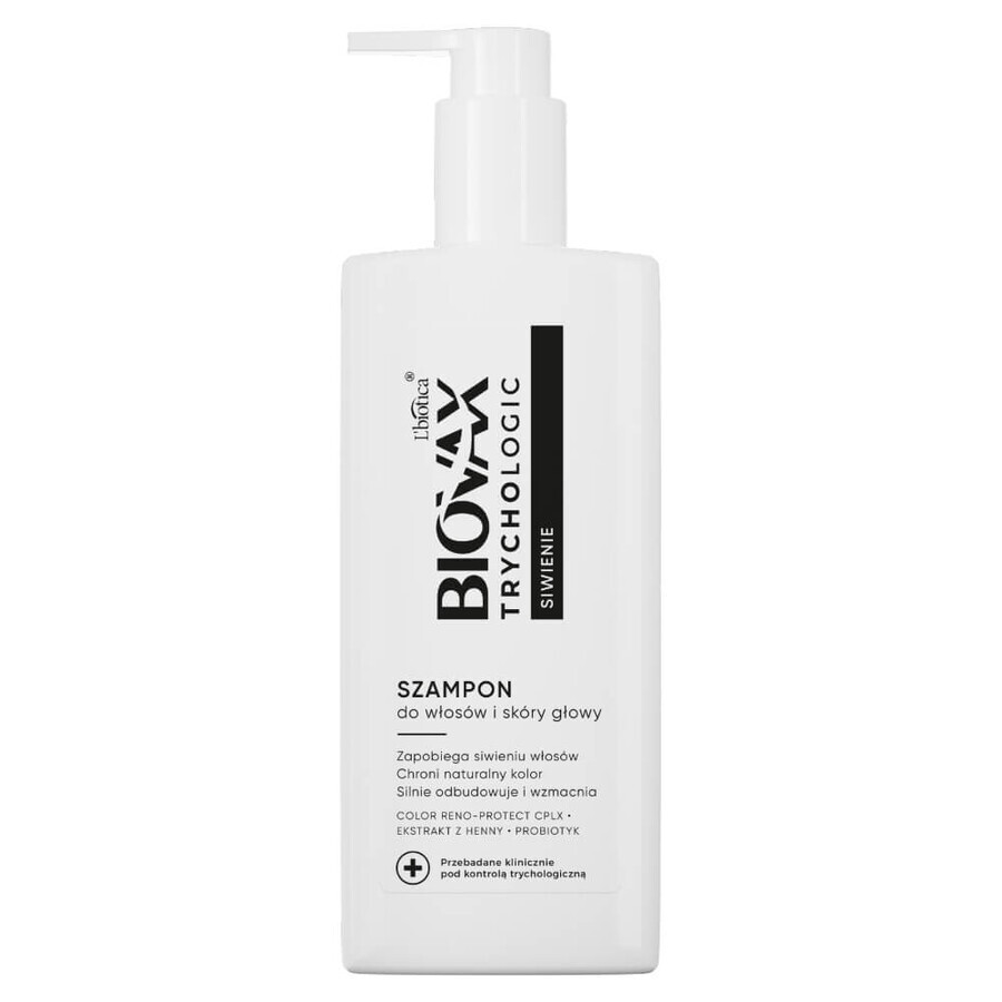 Biovax Trychologic Greying Shampoo für Haar und Kopfhaut, 200 ml - Langfristig gültig!