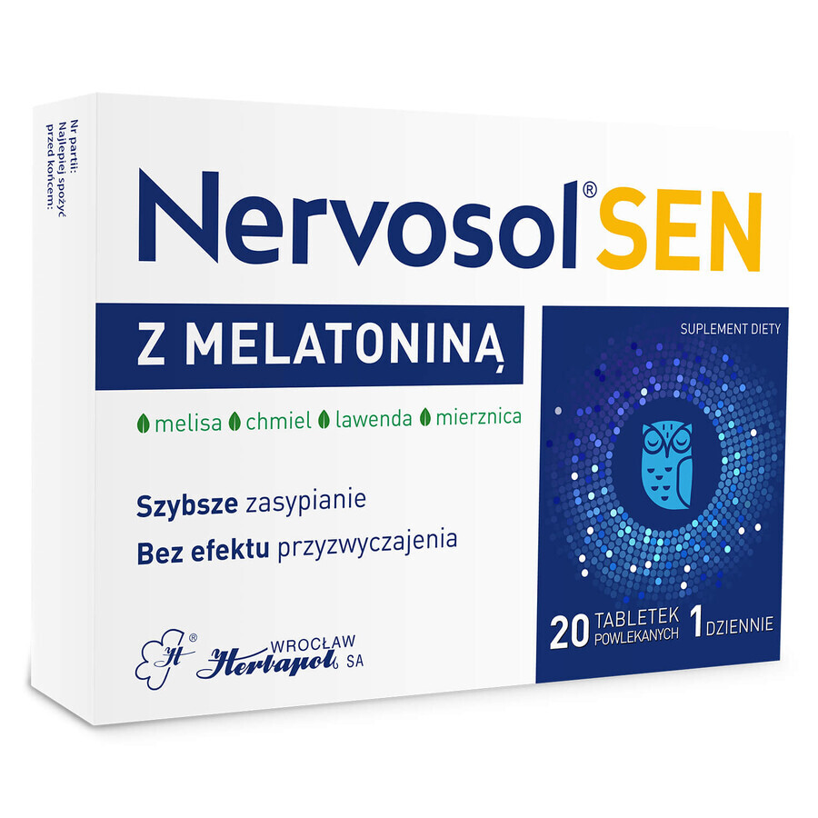 Nervosol Sleep mit Melatonin, 20 Tabletten
