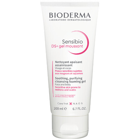 Bioderma Sensibio DS+ Sanftes Reinigungsgel für seborrhoische Dermatitis, empfindliche und gereizte Haut, 200 ml