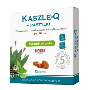 Cough-Q, pastiluțe pentru tuse și dureri de gât, 12 pastiluțe