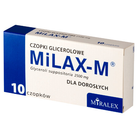 Milax-M 2500 mg, Glycerin-Zäpfchen für Erwachsene, 10 Stück