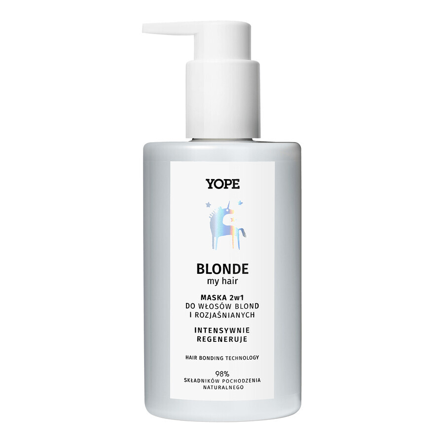 Yope 2-in-1 Haarmaske für Blondes  amp; Aufgehelltes Haar, 98%, 300ml