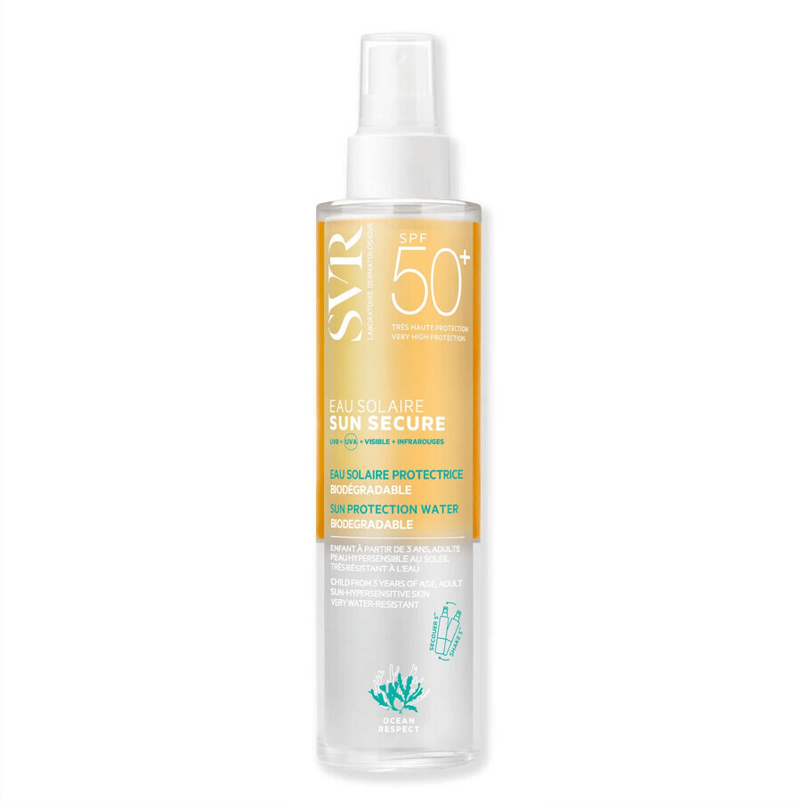 SVR Sun Secure Eau Solaire, spray protecteur biphasé, dès 3 ans, SPF 50+, 100 ml