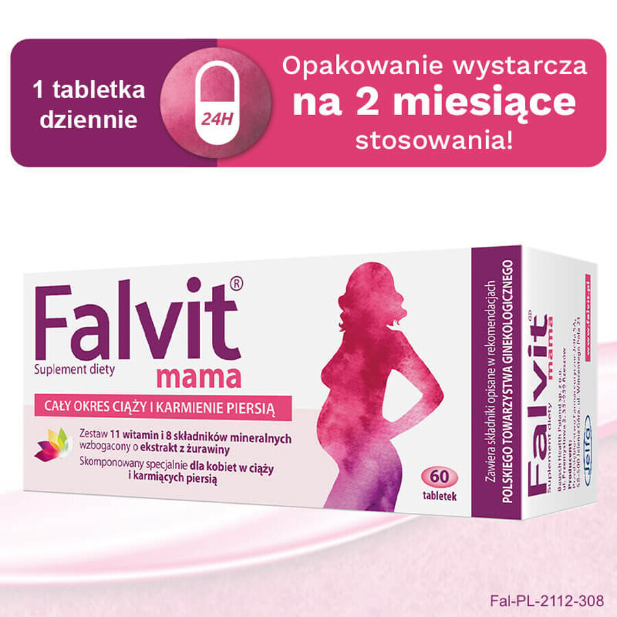 Falvit Mama, 60 Filmtabletten VERUNREINIGTE VERPACKUNG