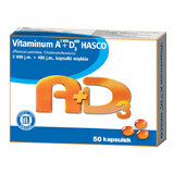 Vitaminum A+D3 Hasco 2000 IU + 400 IU, 50 Kapseln KURZFRISTIG