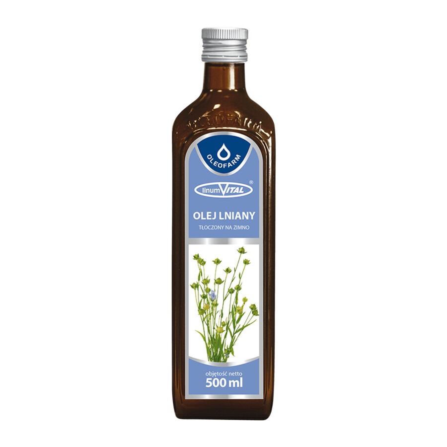 Oleofarm LinumVital, kaltgepresstes Leinöl, 500 ml SHORT DATE