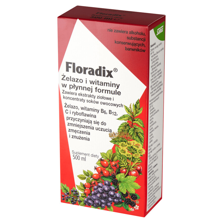 Floradix Fer &amp; Vitamines, 500 ml EMBALLAGE CONTAMINE