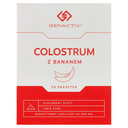 Genactiv Colostrum cu banană, pulbere, 1 g x 30 pliculețe AMBALAJ DISTRUS