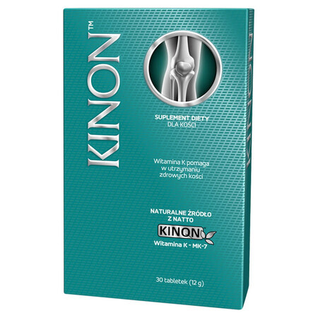 Kinon, Vitamin K2-MK7 aus Natto 75 μg, 30 Tabletten KURZFRISTIGE