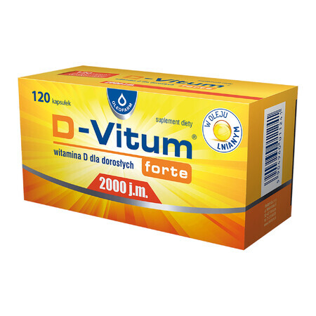 D-Vitum Forte 2000 UI, 120 capsule SHORT DATE