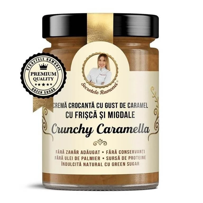 Creme mit Karamell- und Mandelgeschmack, Crunchy Caramella, Ramona’s Secrets, 350g, Remedia
