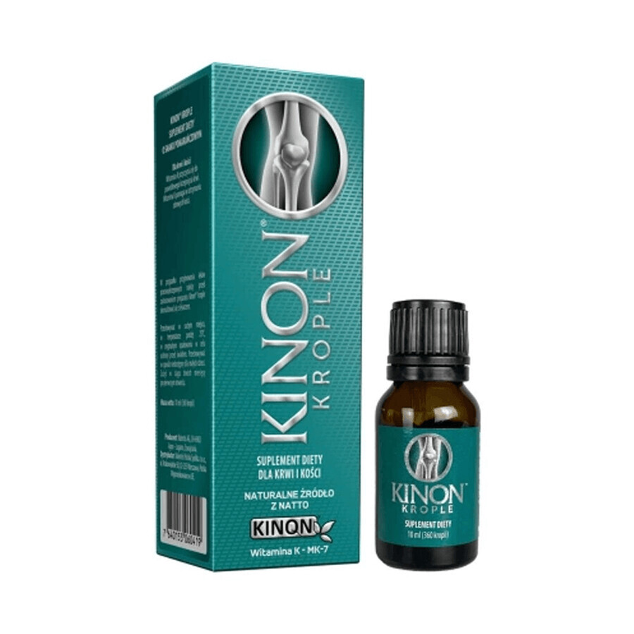 Kinon, Vitamin K2-MK7 aus Natto 75 μg, Tropfen, 10 ml KURZFRISTIG