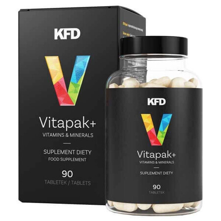 KFD VitaPak+ Vitamine und Mineralien, 90 Tabletten DEPOSITED PACKAGING