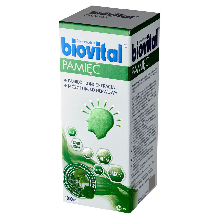 Biovital Memory, 1000 ml VERUNREINIGTE VERPACKUNG