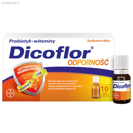 Dicoflor Immunität, für Kinder ab 3 Jahren und Erwachsene, 10 ml x 10 Fläschchen KURZFRISTIGE