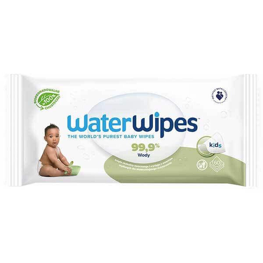 WaterWipes Soapberry Kids Bio, Feuchttücher, Wasser mit Seifenbeerenextrakt, ab Geburt, 12 x 60 Stück BESCHÄDIGTE VERPACKUNG