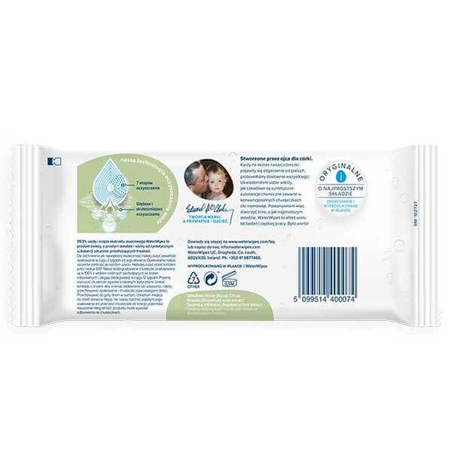 WaterWipes Soapberry Kids Bio, Feuchttücher, Wasser mit Seifenbeerenextrakt, ab Geburt, 12 x 60 Stück BESCHÄDIGTE VERPACKUNG