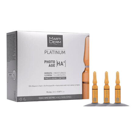 MartiDerm Platinum Photo Age [HA+], siero idratante e illuminante, 2 ml x 10 fiale CONFEZIONE DISTRUTTA