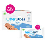 WaterWipes Bio, Feuchttücher, auf Wasserbasis, von Geburt an, 12 x 60 Stück DEFEKTE VERPACKUNG