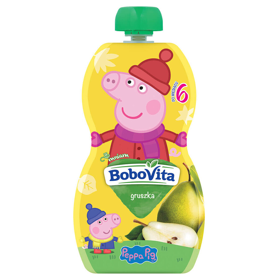 BoboVita Peppa Pig Mousse într-un tub, pară, după 6 luni, 100 g SHORT DATE