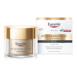 Eucerin Hyaluron Filler + Elasticity, crema notte rassodante antirughe con tiamidolo, 50 ml